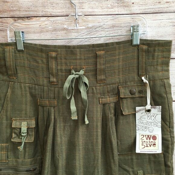 NEW‎ WITH TAGS BIYA BY JOHNNY WAS 2WO-TEN-TEN-5IVE SKIRT IN HUNTER GREEN PLAID - Picture 3 of 9